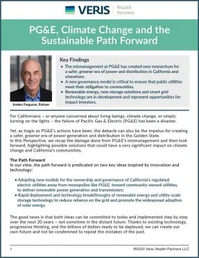 PG&E, Climate Change and the Sustainable Path Forward